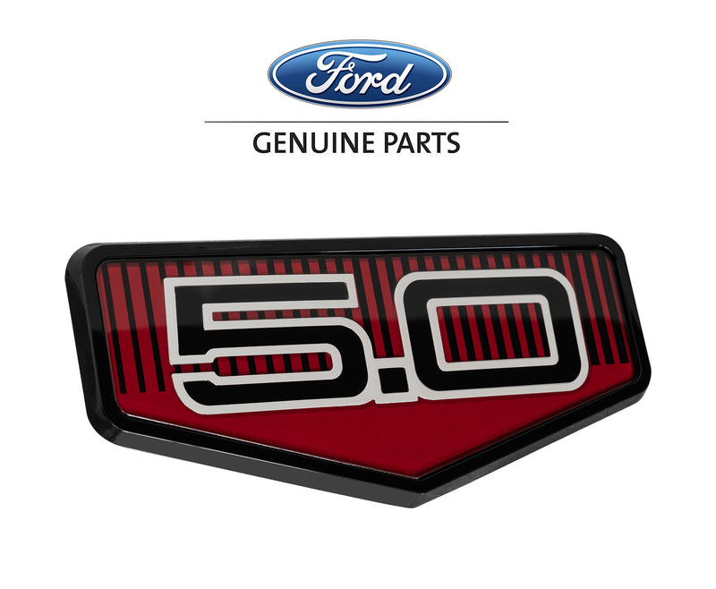 2025 Mustang GT OEM SR3Z-16228-A 60th Anniversary 5.0 Fender Emblem Black & Red
