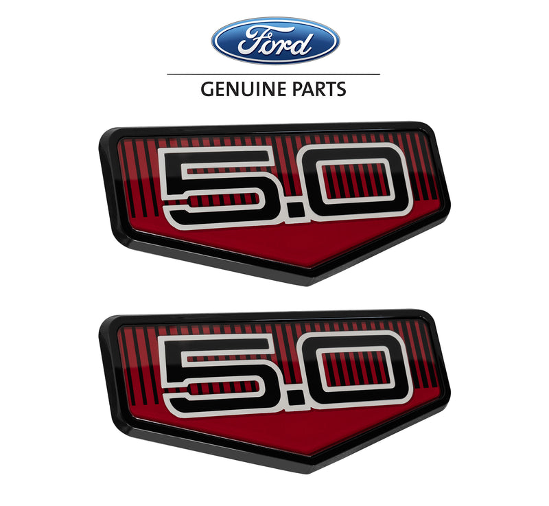 2025 Ford Mustang GT OEM SR3Z-16228-A 60th Anniversary 5.0 Fender Emblems Pair