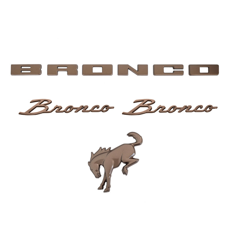 2021-2027 Bronco Sinister Bronze Fender Emblems w/ Grille & Tailgate Overlays