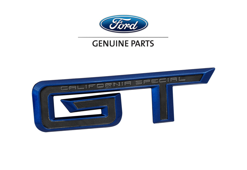 2024 Ford Mustang GT California Special OEM PR3Z-6342528-M 6.5" Rear Deck Lid Emblem - Black & Blue