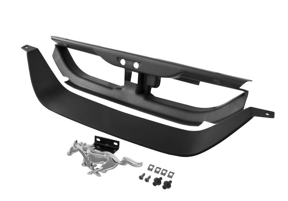 1999-2004 Mustang Mach 1 Grille Delete 3 piece Kit w/ Oversize Running Horse Pony Emblem