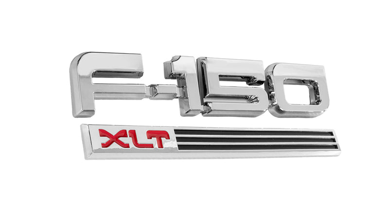 1987-1991 Ford F-150 XLT 2pc Chrome Fender Side Emblems