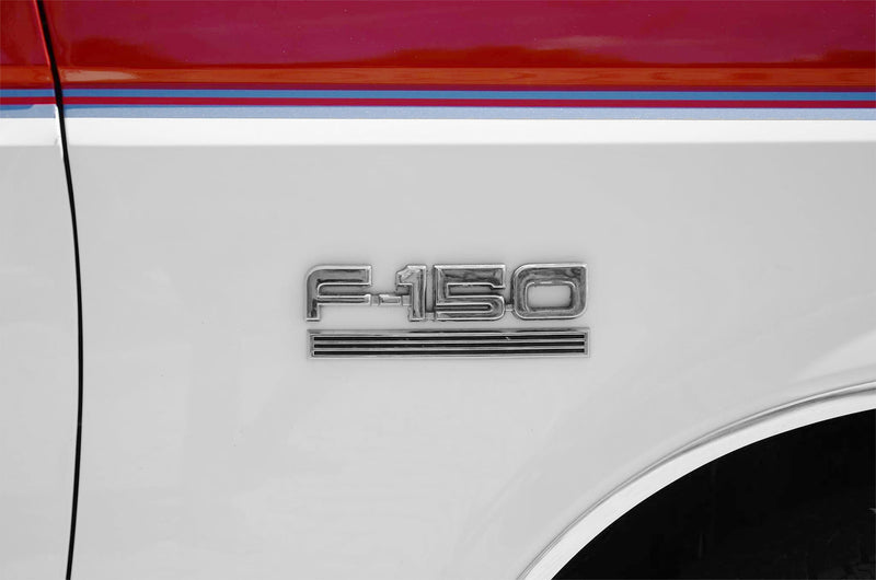 1987-1991 Ford F-150 8" Chrome Fender Side Emblem Badge