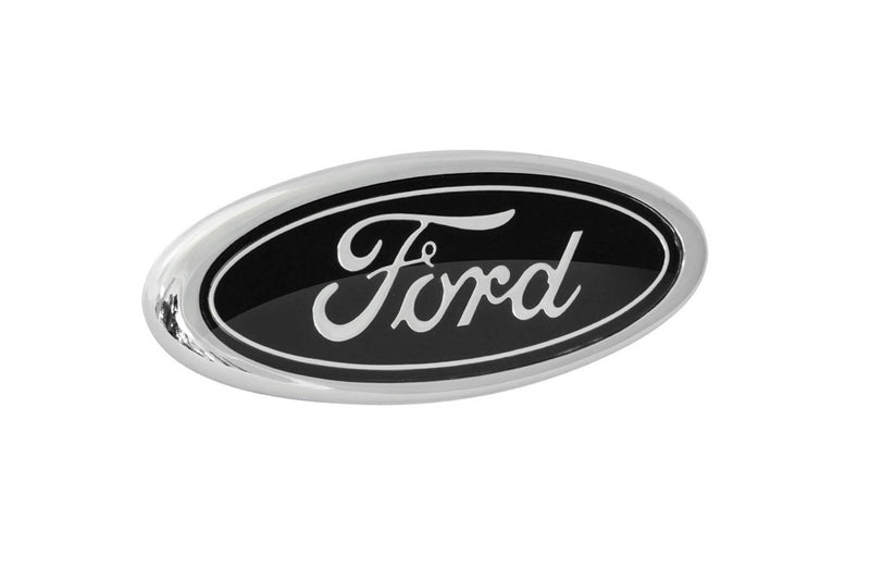 2008-2016 Super Duty 9" Rear Tailgate Ford Oval Emblem Badge Black & Chrome