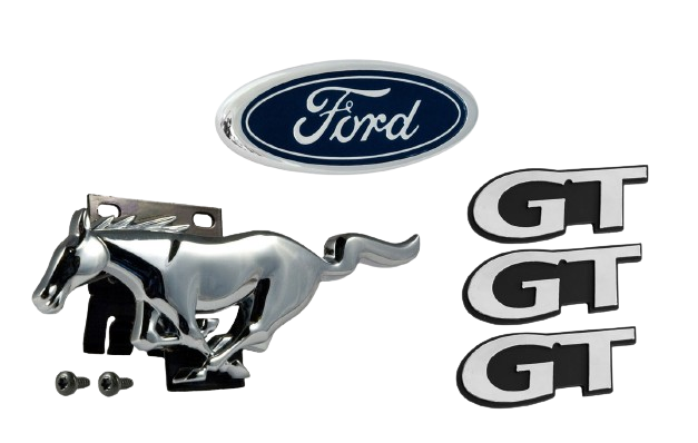 1999-2004 Ford Mustang GT Front Grille Running Horse, Fender, & Trunk emblems