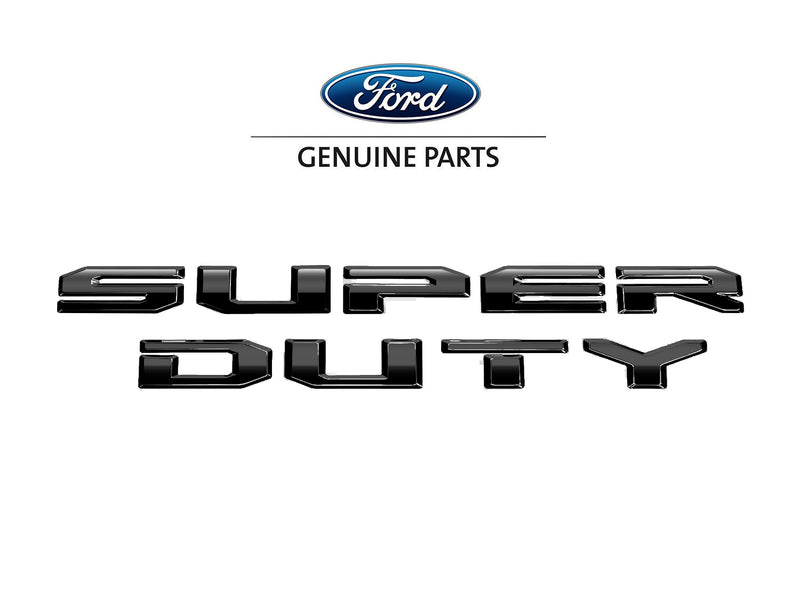 2017-2019 Ford Super Duty OEM Black Platinum Stainless Tailgate Letter Emblems