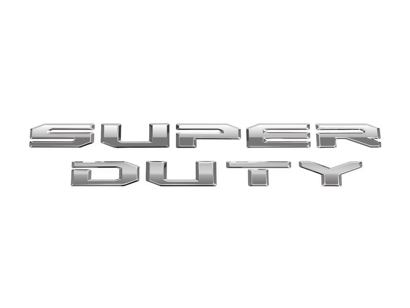 2020-2022 Ford Super Duty OEM Polished Stainless Tailgate Letter Emblems
