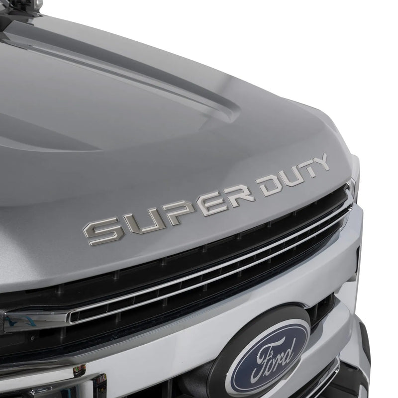 2017-2022 Ford Super Duty OEM Polished Stainless Front Hood Letter Emblems