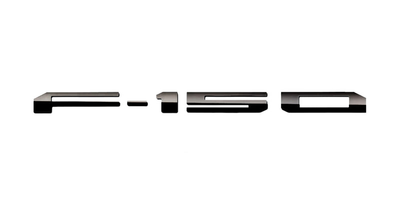 2024-2025 F-150 OEM Pro-Access Tailgate Black Platinum Stainless Letter Emblems