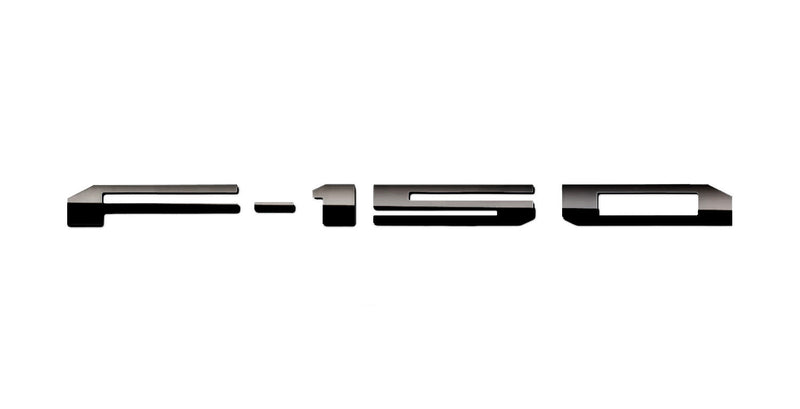 2024-2025 F-150 OEM Pro-Access Tailgate Black Platinum Stainless Letter Emblems