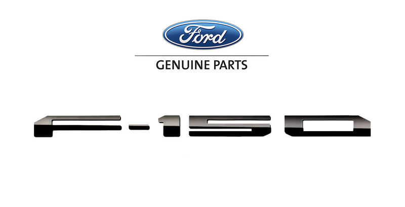 2021-2025 Ford F-150 OEM Black Platinum Stainless Tailgate Letter Emblems
