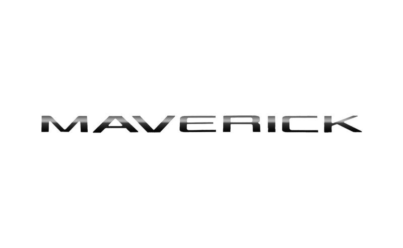 2022-2025 Maverick OEM Black Platinum Stainless Rear Tailgate Letter Emblems