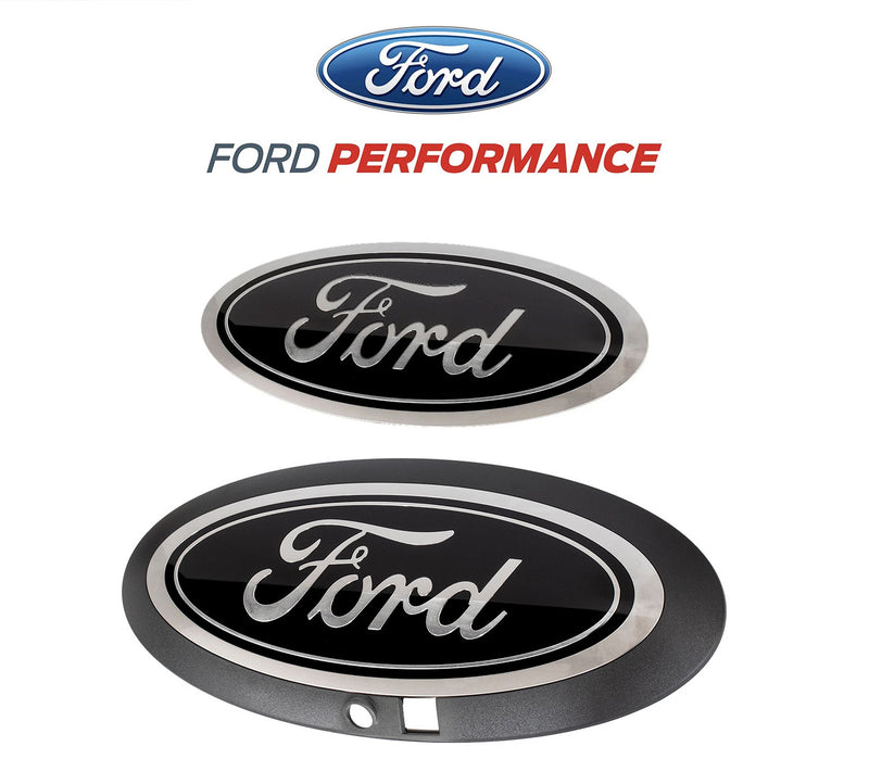 2023-2024 Ford Super Duty w/ Camera OEM Front Grille Rear Tailgate Emblems Black