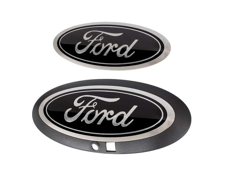 2023-2024 Ford Super Duty w/ Camera OEM Front Grille Rear Tailgate Emblems Black
