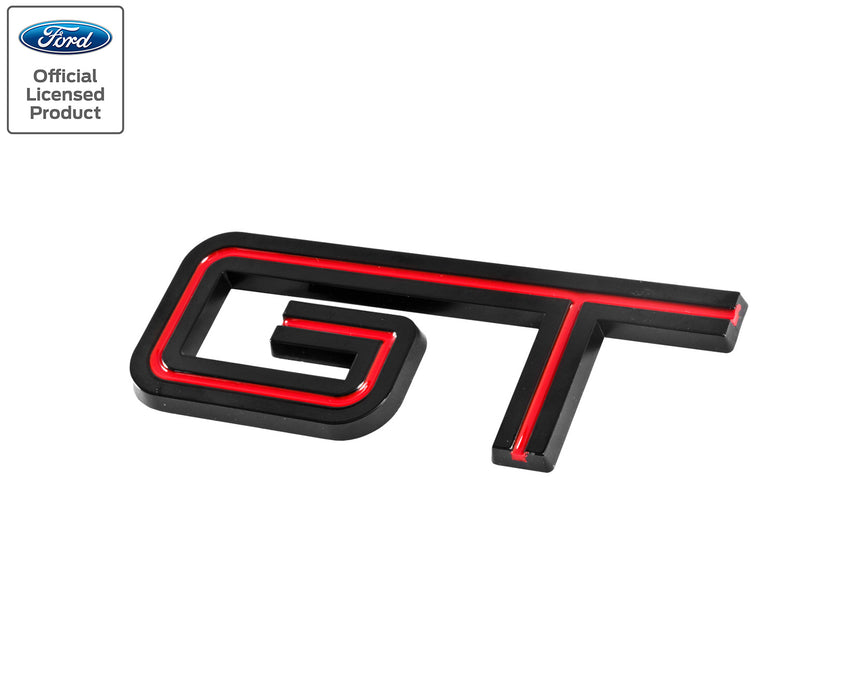 2005-2010 Ford Mustang GT 4.5" Black & Red Fender Emblem Badge