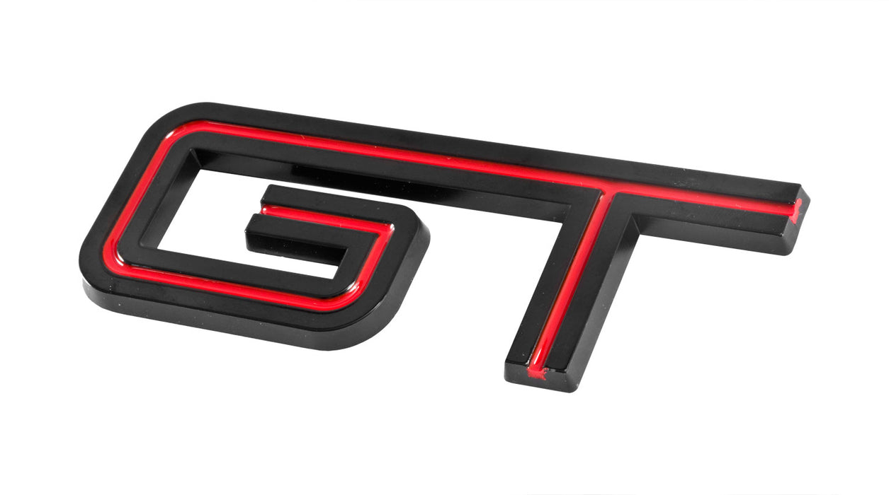 2005-2010 Ford Mustang GT 4.5" Black & Red Fender Emblem Badge
