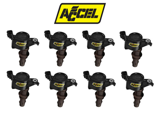 2008-2010 Ford Mustang GT 4.6L Black Accel SuperCoil Engine Ignition Coils - Set of 8