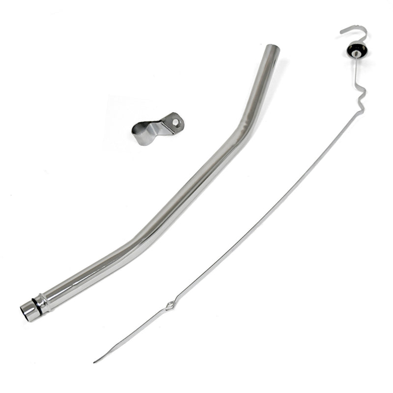 1967-1970 Mustang 390 428 C6 Transmission Chrome Engine Oil Dipstick & Tube