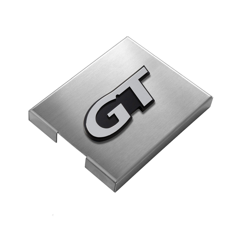 1998-2004 Mustang Brushed Stainless Fuse Box Cover w/ Chrome GT Emblem