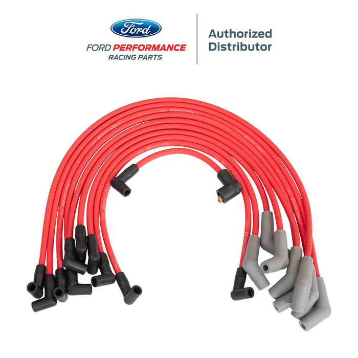 5.0L 5.8L Mustang Ford Racing 9MM Engine Spark Plug Ignition Wire Sets - Red