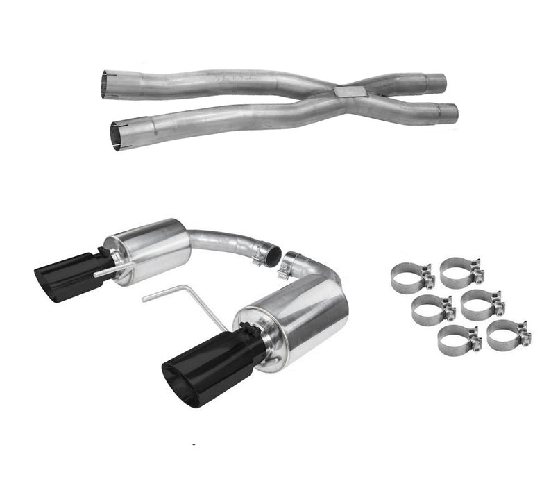 2015-2017 Mustang 5.0 GT Pypes X-Pipe & Axle Back Exhaust System Kit w/ Black Tips