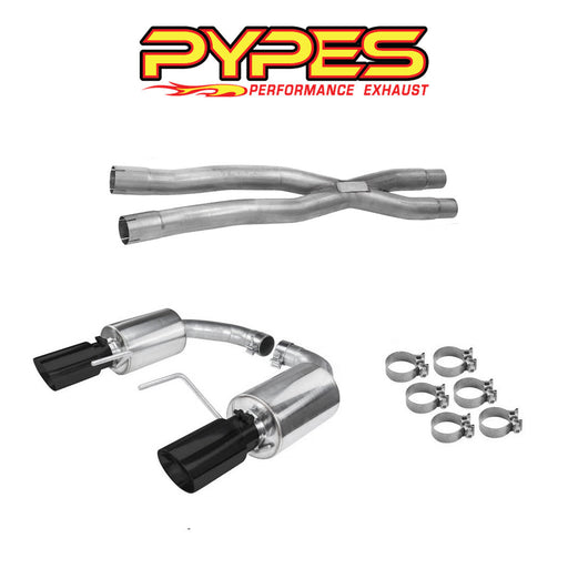 2024 Mustang 5.0 GT Pypes X-Pipe & Axle Back Exhaust System Kit w/ Black Tips
