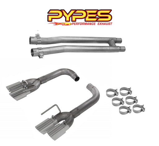 2018-2023 Mustang 5.0 GT Pypes H-Pipe & Quad Tip Axle Back Exhaust System Kit