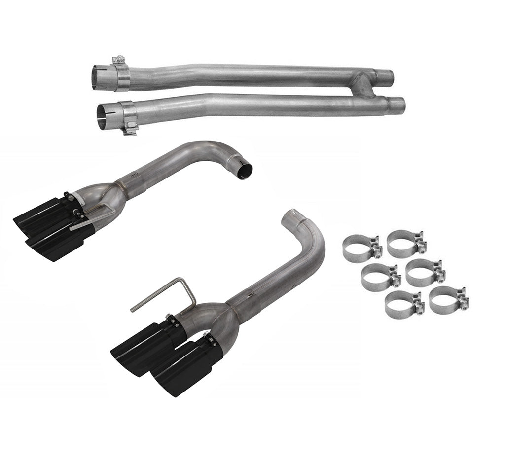 2018-2023 Mustang 5.0 GT Pypes H-Pipe & Black Quad Tip Axle Back Exhaust System Kit