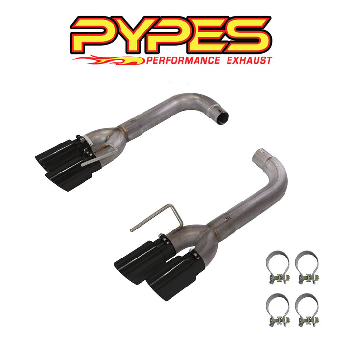 2018-2021 Ford Mustang GT Pypes SFM88MSB Axle Back 3" Exhaust System w/ 4" Black Quad Tips