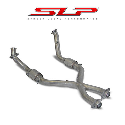 1999-2004 Mustang GT & Cobra SLP X Pipe w/ High Flow Catalytic Converters Cats