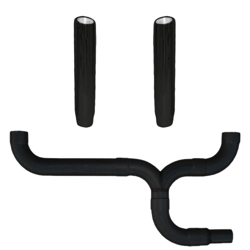 Pypes Ford 6.7 Powerstroke Super Duty Diesel 6" Black Dual Stacks Exhaust Kit