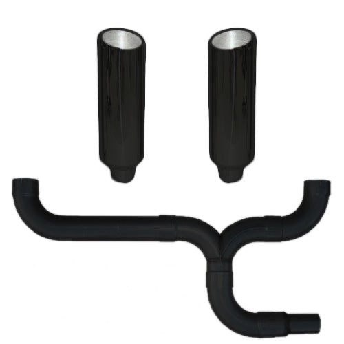 10" Slant Black Double Stack Stainless Pypes Exhaust Kit Chevy 2500 3500 Diesel