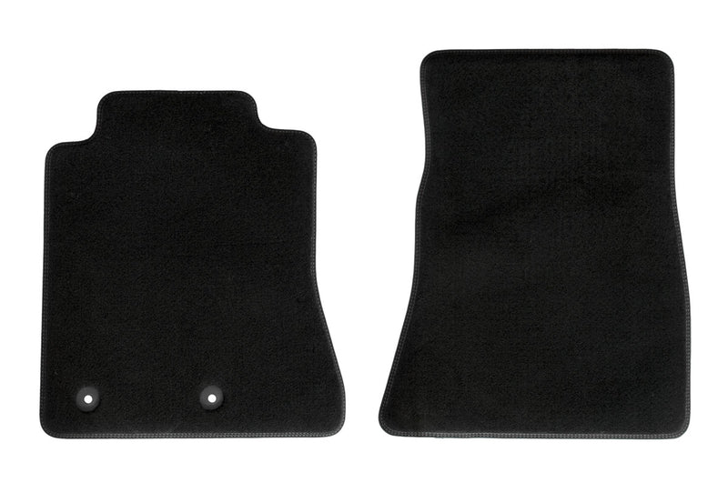 2015-2023 Mustang Genuine Ford 2pc Front Floor Mats Black w/ Silver Stitching