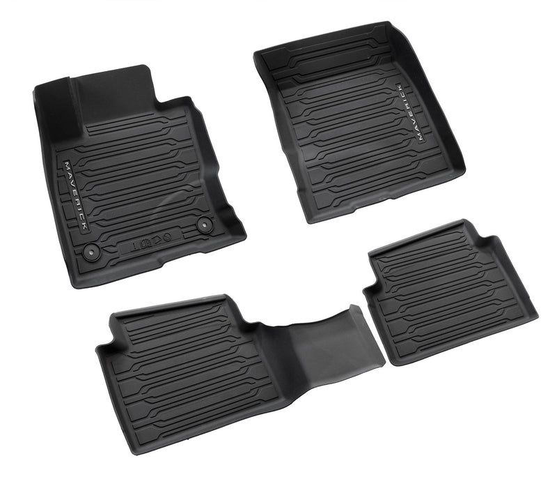 2022-2025 Ford Maverick 2.0L OEM 4pc Rubber Front & Rear Floor Mat Tray Liners Black