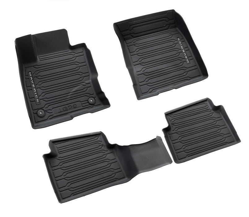 2022-2024 Ford Maverick 2.0L OEM 4pc Rubber Front & Rear Floor Mat Tray Liners Black