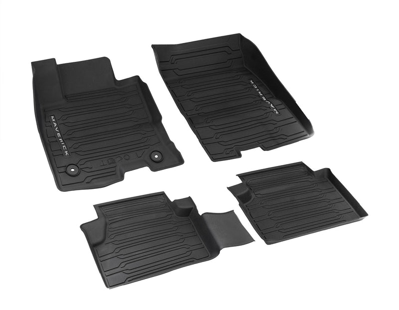 2022-2026 Ford Maverick 2.5 Hybrid OEM 4pc Rubber Front & Rear Floor Mat Liners Black