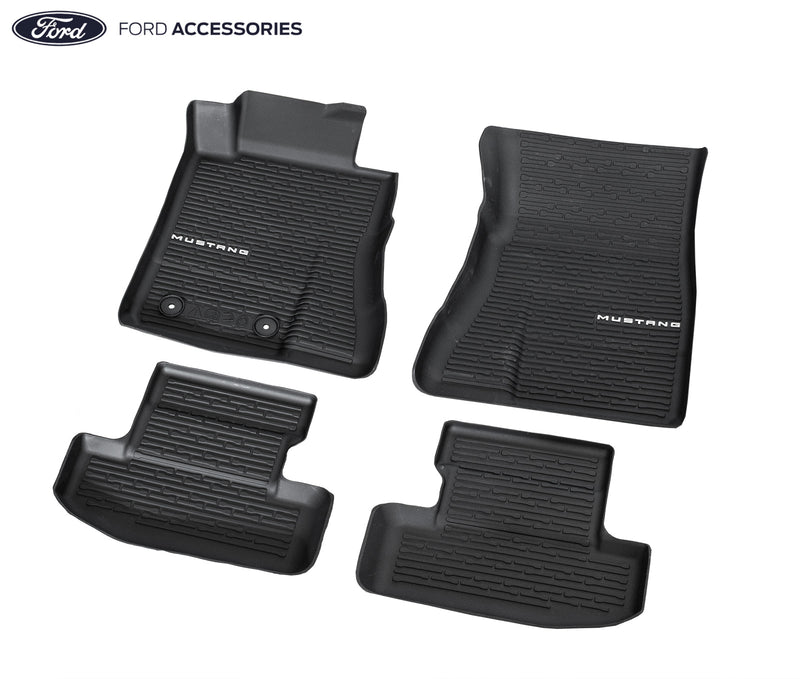 2024-2026 Ford Mustang OEM PR3Z-6313300-AA Rubber 4pc Front Floor Mat Liners