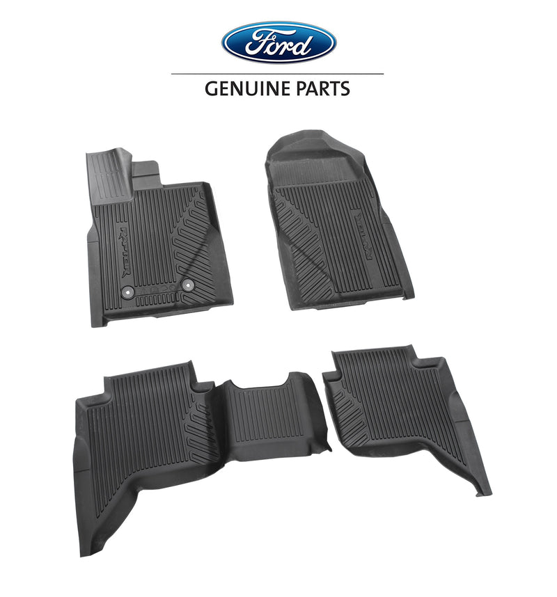 2024-2026 Ranger Raptor OEM R1WZ-1613086-RA Front & Rear Rubber Floor Mat Liners