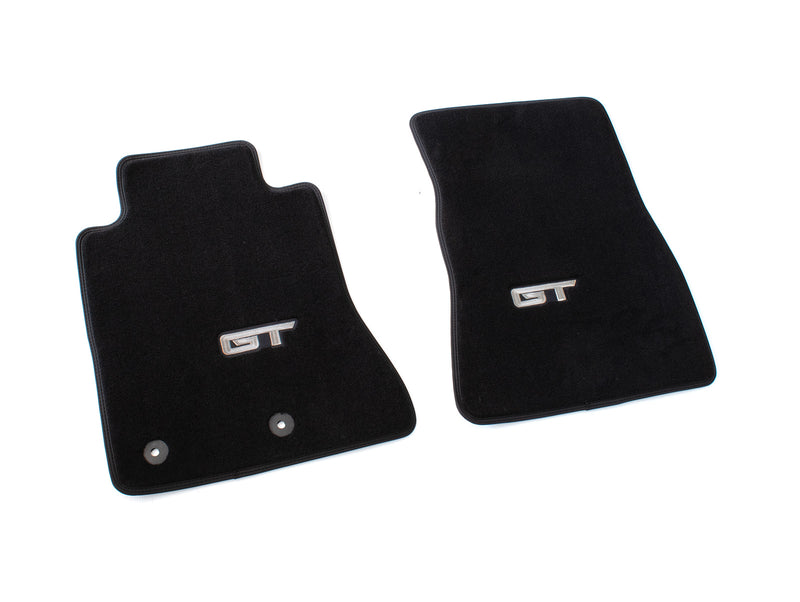 2015-2026 Ford Mustang GT OEM PR3Z-6313300-CG 2pc Front Floor Mats Black w/ Logo