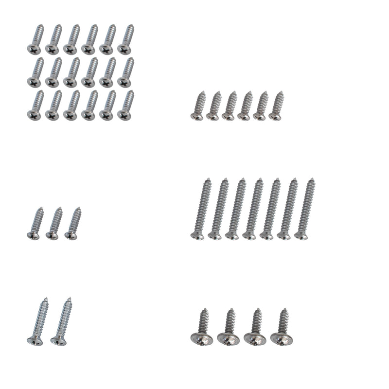 1967-1968 Ford Mustang Coupe Interior Hardware Screw Kit 40 Piece Set