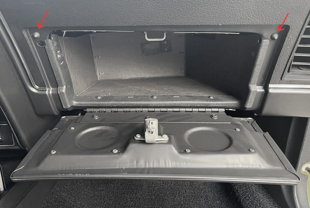 1971-1973 Ford Mustang Glove Box Door Rubber Bumper Cushion Stops Pair