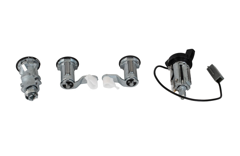 1987-1993 Ford Mustang Black One-Key Ignition Door Trunk & Glove Box Lock Cylinders 5pc Set