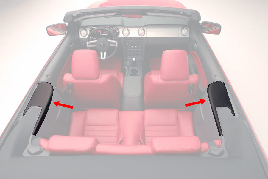 2006-2014 Mustang Convertible Rear Armrest Top Pad Inner Trim Panels LH & RH Pair