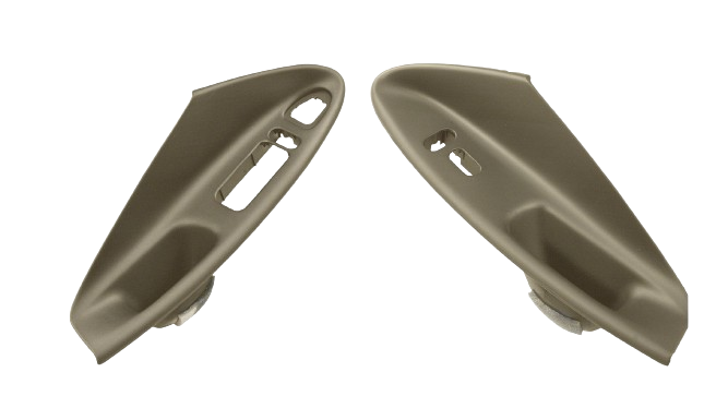 2001-04 Mustang Hardtop Door Window Switch Panel Housings Dark Parchment - Pair