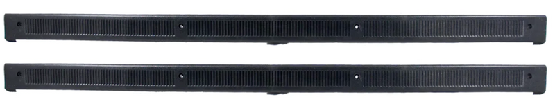 1979-1993 Mustang Bottom Door Jam Sill Step Plates in Black Pair LH & RH