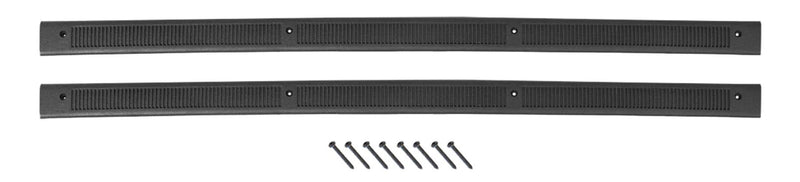 1979-1986 Mustang Bottom Door Sill Step Plates Charcoal Grey Pair LH RH w Screws