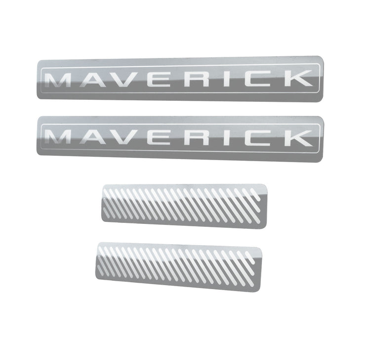 2022-2024 Maverick Genuine Ford OEM 4pc Sill Step Plates Polished Stainless Steel