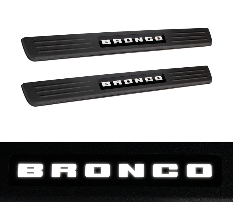2023-2026 Ford Bronco OEM VN2DZ-99132A08-A LED Light Up Door Sill Plates Pair