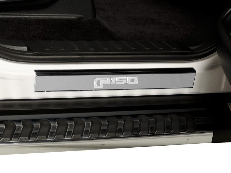 2015-2020 Ford F150 OEM Polished Stainless Bottom Door Step Sill Plates Pair
