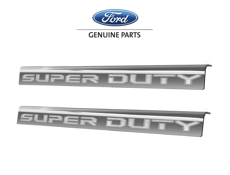 2017-2022 Super Duty 2-Door OEM Polished Stainless Door Step Sill Plates Pair